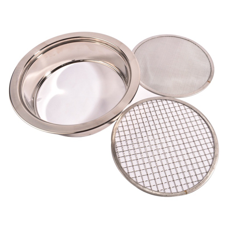 Tamiz que cambia de malla Jardín Tamiz de suelo malla que cambia el tamiz de jardinería suelo de siembra de Piedra de Arena se puede reemplazar el tamiz redondo