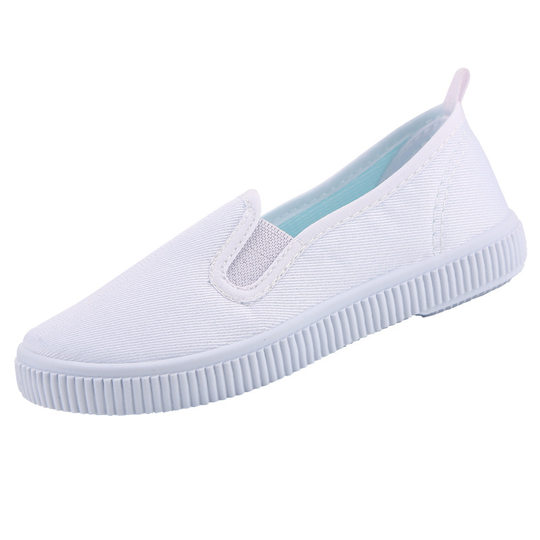 Children's shoes children's white shoes kindergarten white shoes boys and girls White dance shoes canvas shoes white sneakers wholesale