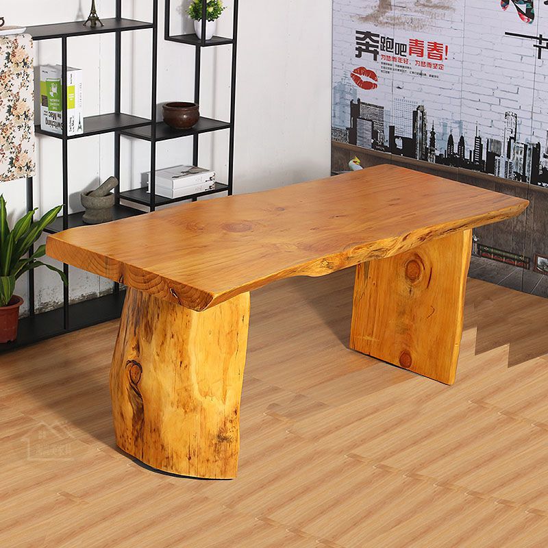 Whole piece solid wood large board table log large board tea table pine natural edge kung fu coffee table office meeting Class table single board Whole piece solid wood large board table log large board tea table pine natural edge kung fu coffee table office meeting Class table single board