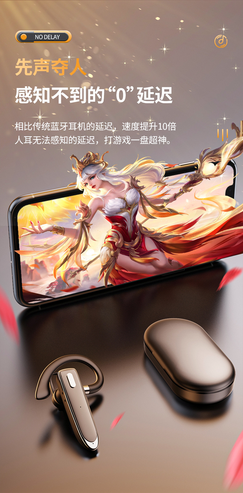 Cross-border Best-Selling Wireless Business Bluetooth Earbuds YYK-530 Takeout Business Single-Ear Qualcomm Call Noise Reduction In-Ear