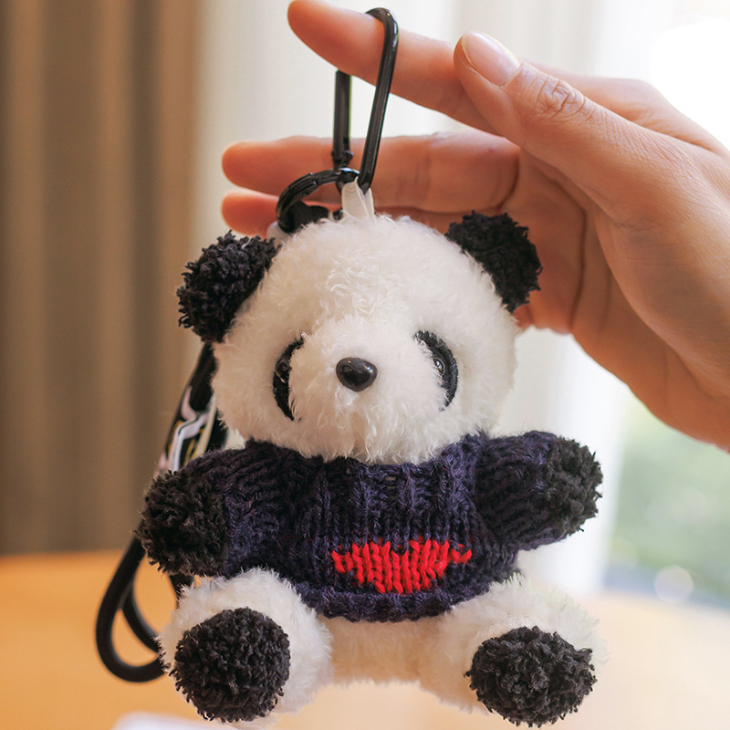 かわいい成都ジャイアントパンダペンダントセーターパンダペンダントクマバッグキーホルダーぬいぐるみ人形女の子