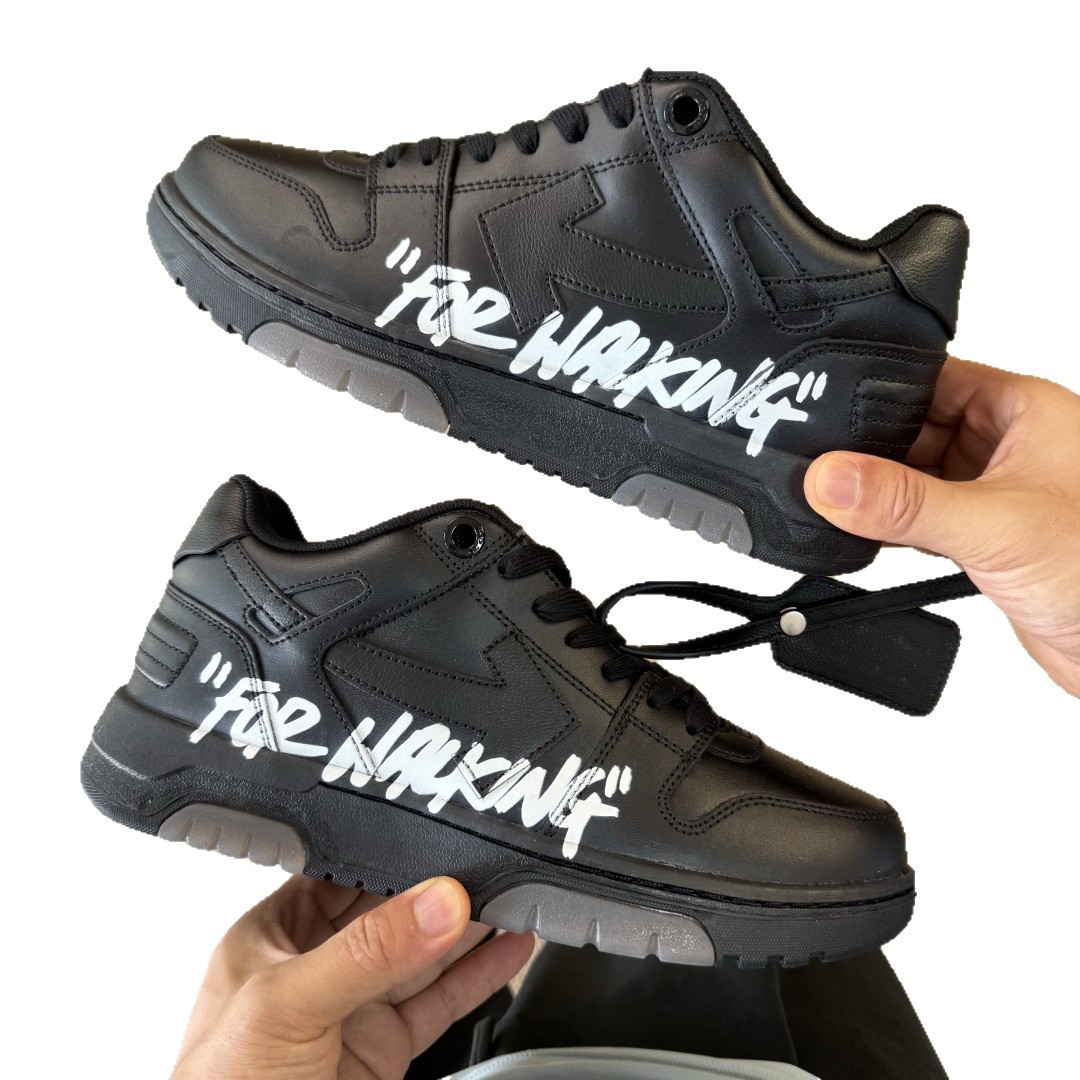 Zapatos de skate de alta calidad OFF para hombres, zapatos deportivos casuales de tacones planos para mujeres, zapatos de moda europeos y estadounidenses