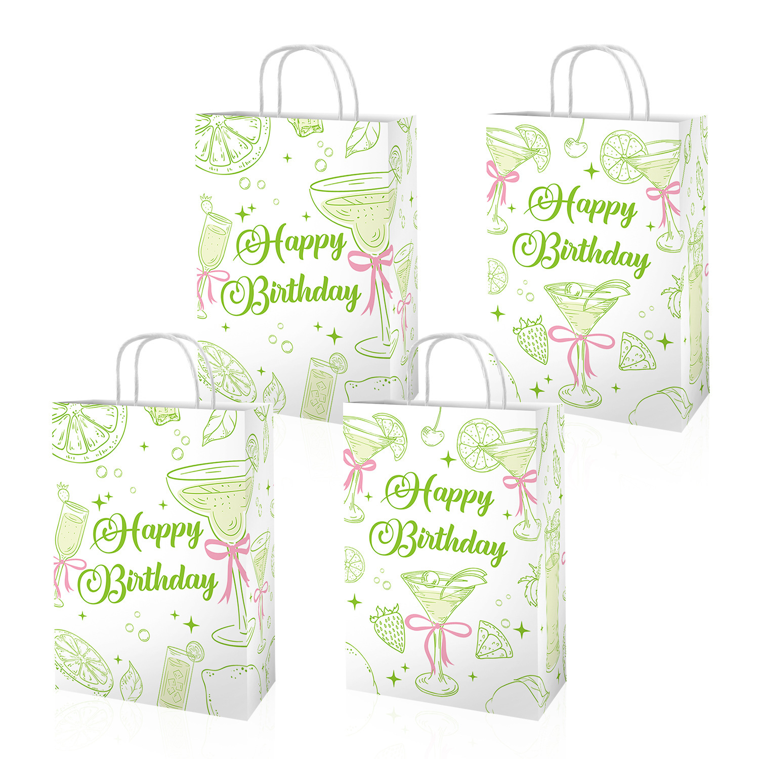 马提尼派对手提纸袋牛皮纸袋礼品袋礼物袋派对伴手礼袋