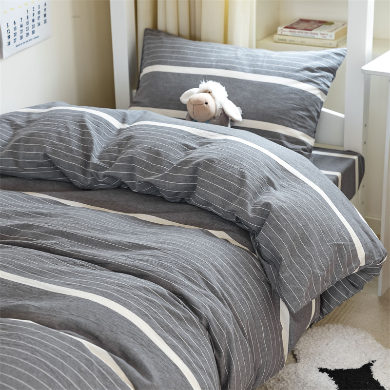 Ropa de cama, dormitorio de estudiantes, traje de tres piezas, algodón puro, 2025, sábanas nuevas, funda de edredón, universal para todas las estaciones