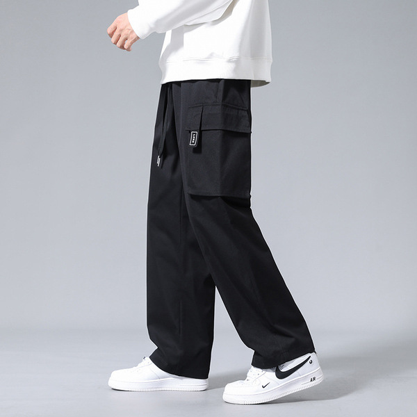 Straight Overalls Boys Pants Spring and Autumn 2024 Thin Trendy Brand Loose Dosing Charge Casual Pants