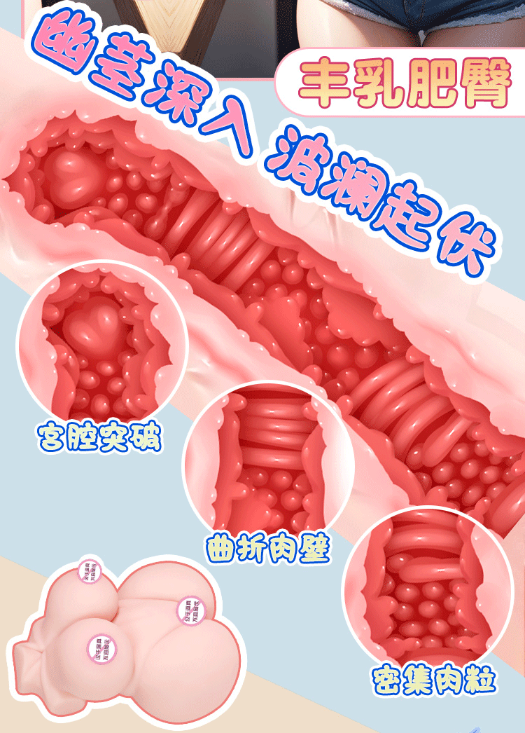 Jiuai Half-Body TPE Masturbator Manual Airplane Cup Style Adult Toy — detail image 6