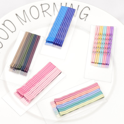 Korean version of simple girly color one-word hair clip black hair clip bangs clip broken hair side clip hair clip internet celebrity style hair clip headgear