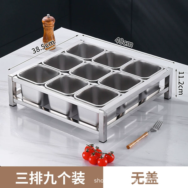 Pack of 9 pieces in three or two rows [without lid]