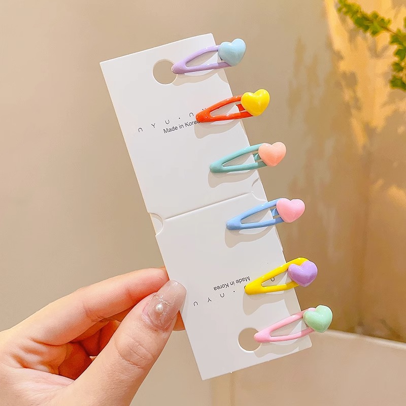 Color brillante dibujos animados de geometría de frutas para el cabello de niños no lastimar clip de cabello BB para mujeres frises acabado clip lateral de cabello roto de alto nivel