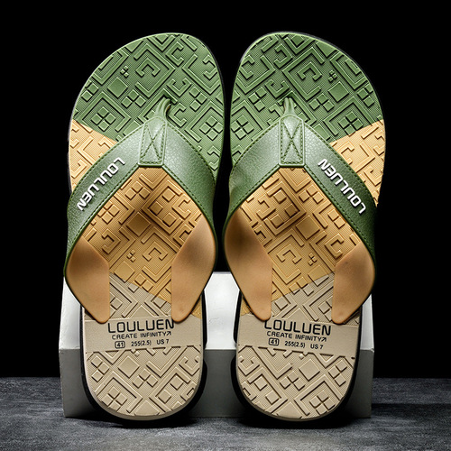  new beach flip-flops for men, non-slip outer slippers, summer flip-flops for men, trendy casual sandals