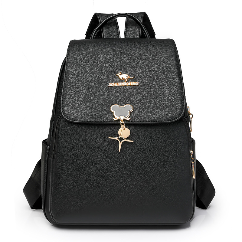 Mochila femenina 2025 primavera nueva moda todo-fósforo bolso femenino de gran capacidad madre de mediana edad mochila de viaje de ocio marea