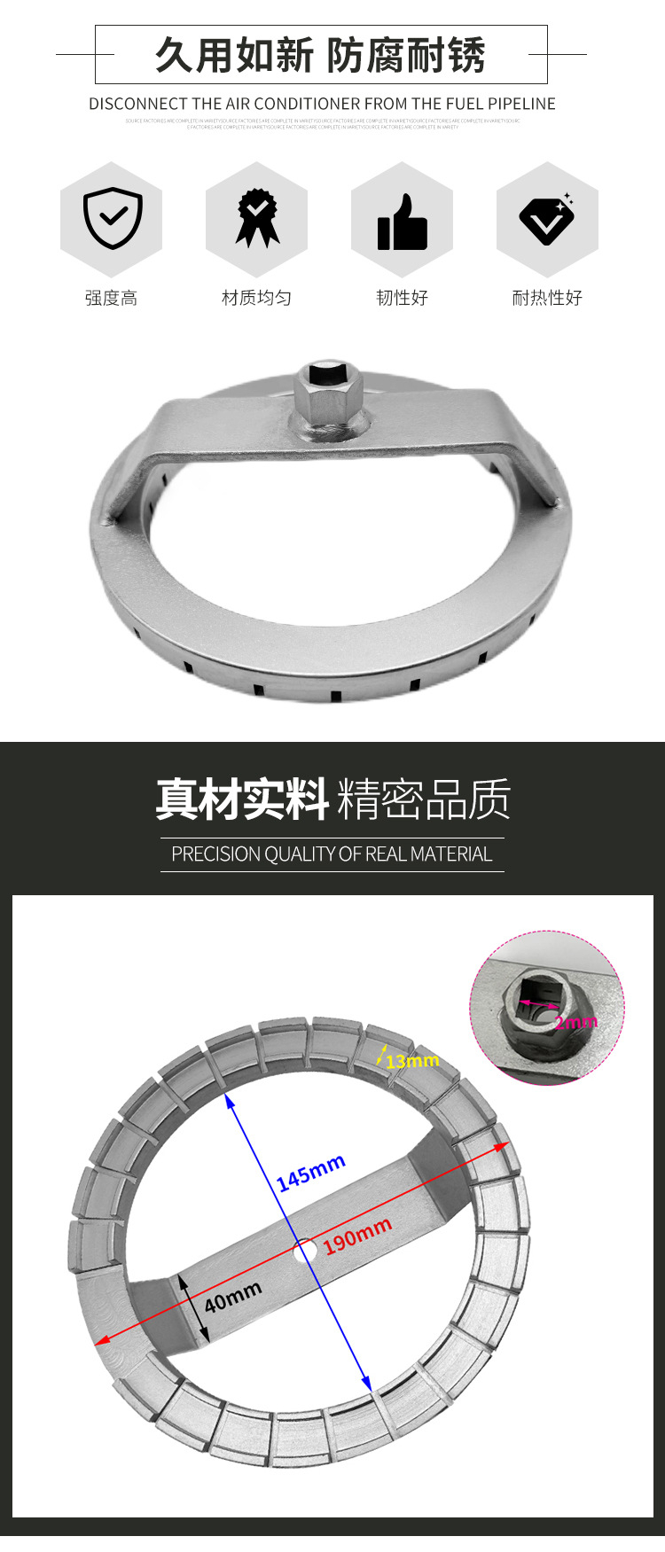 Mercedes-Benz W164W251 Oil Pump Wrench Ml320 R350 Gl550 Fuel Tank Cap Wrench Fuel Pump Removal Tool