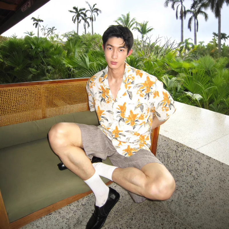Summer Versatile Floral Print Japanese-Style Shirt, Fresh Hawaiian Beach Loose Thin Retro Men's Floral Shirt