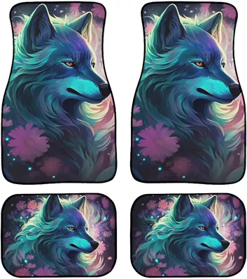 Amazon Cross-Border American Flower Butterfly – Avtomobil döşəmə paspasları - car-floor-mats-38-3344cm-two-piece-set