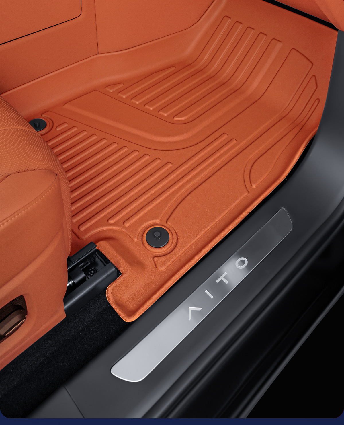 Car floor mats for AITO M9, TPE, double layer