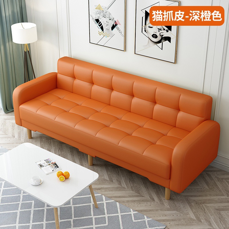 Cat scratch-dark orange / Single seat sofa chair (without armrests) 0.6m