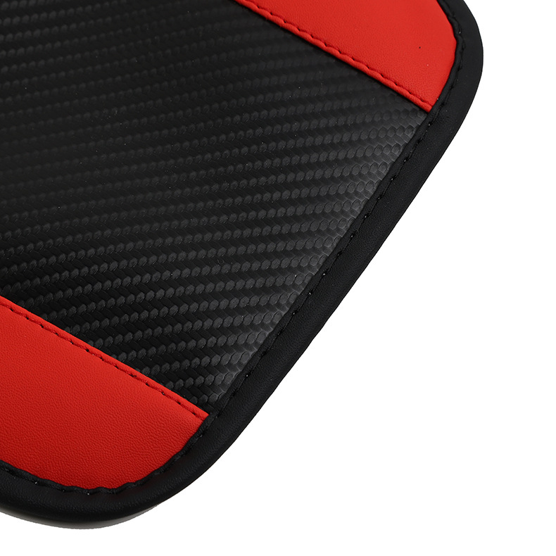 Universal car armrest box cover new carbon fiber leather