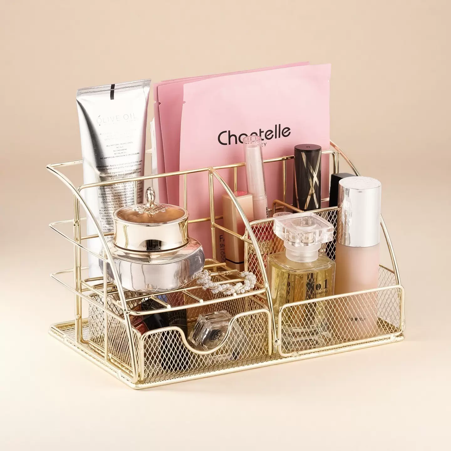 北欧桌面整理金属文件栏办公用品多功能收纳资料文具化妆品文件架