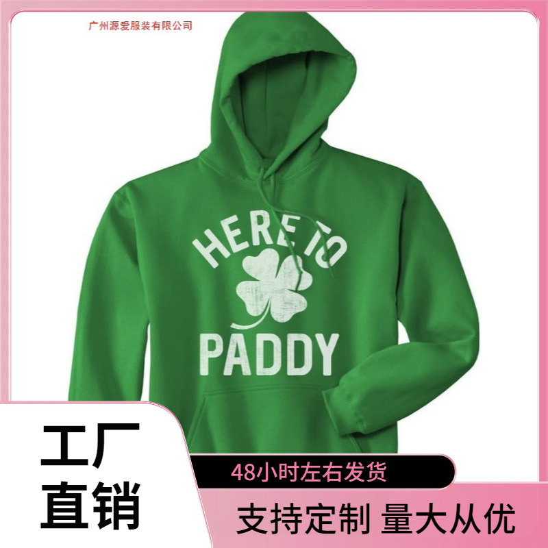 Unisex Hoodie Here to Paddy Sweatshirts Fun St. Patrick's Day Shamrock Shirt