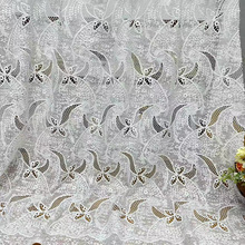 新款刺绣蕾丝面料绣花网布 时尚女装连衣裙婚纱礼服镂空 蕾丝布料