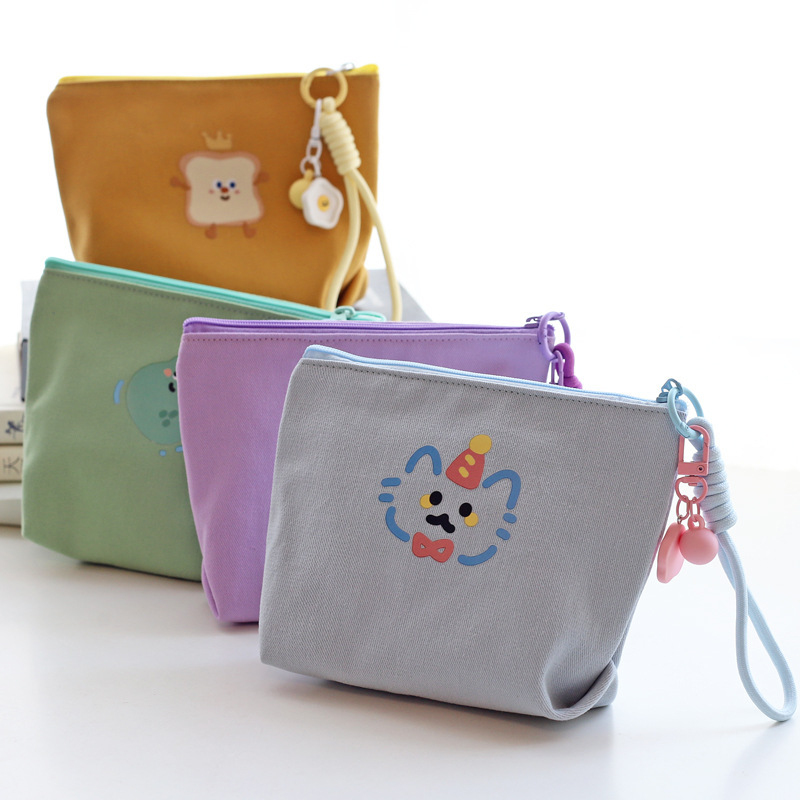 Korean-Style Student Fresh Makeup Bag Sanitary Napkin Storage Bag 2026 New Model Zipper Single-Layer Large Capacity Bag Korean-Style Student Fresh Makeup Bag Sanitary Napkin Storage Bag 2026 New Model Zipper Single-Layer Large Capacity Bag