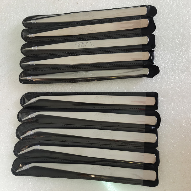 加厚不锈钢镊子15厘米长安可信弯头直头穿线拔毛维修夹子缝纫工具