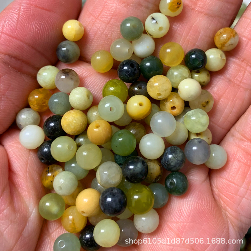 Flora de jade natural de jade 501 color tinta verde material DIY bolsas de pulseras collares con cuentas