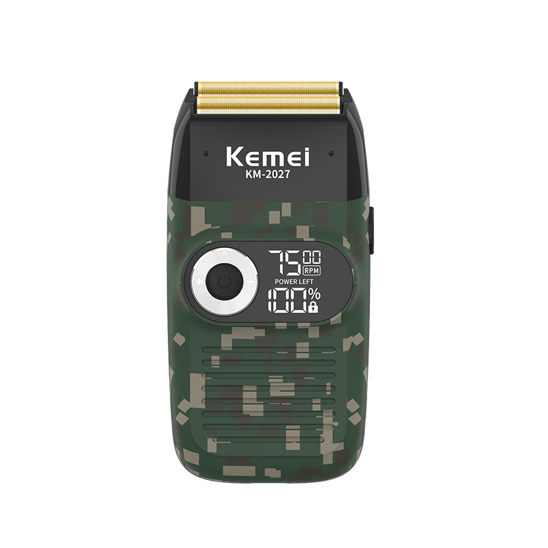 Afeitadora eléctrica Kemei, maquinilla de afeitar recíproca profesional, recargable, recortadora de barba y patillas para hombre KM-2026