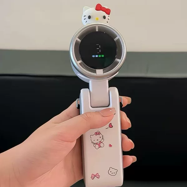 New Cute Cat-Shaped Handheld Fan, Type-C Charging, High-Quality Outdoor Portable Fan with Strong Wind Power