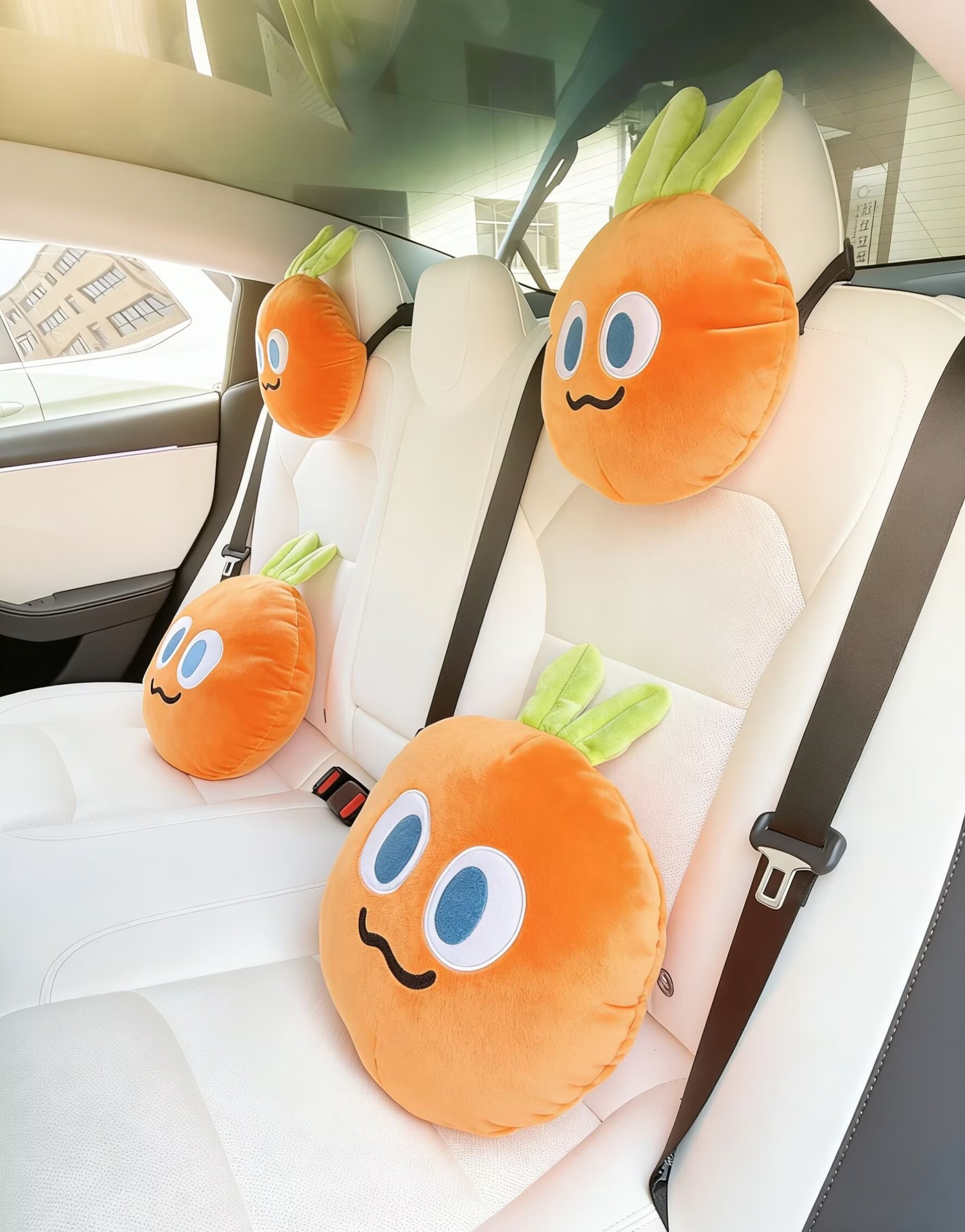 Car headrest cartoon plush toy, Mayday merchandise, cute decorative pillow, car headrest and neck pillow