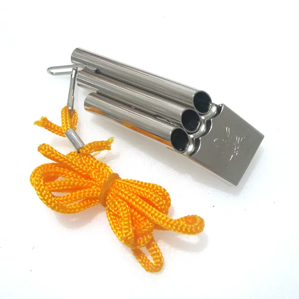 Referee metal three-tone whistle basketball football match cheer stainless steel whistle outdoor life Whistle whistle Whistle whistle