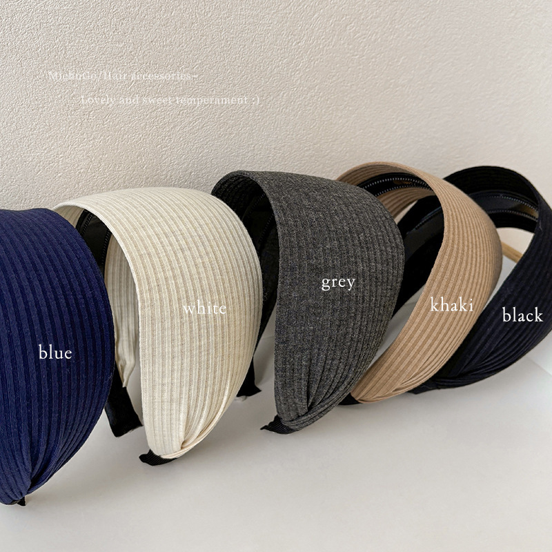 易夢玲同款復古針織加寬發箍女式簡約高顱頂壓發防滑頭箍發卡頭飾