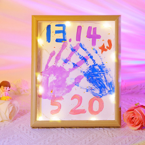 Friendship Gift Couple Handprint Baby DIY Stand Frame Hand Cream Palm Print Oil Painting DIY Couple Wholesale