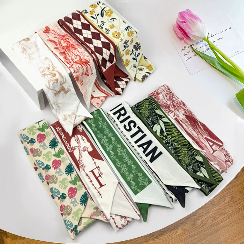 26 букв стример шелковый шарф саржан повязанный ремень для волос ручка декоративный длинный шелковый шарф супер декоративный шарф пояс