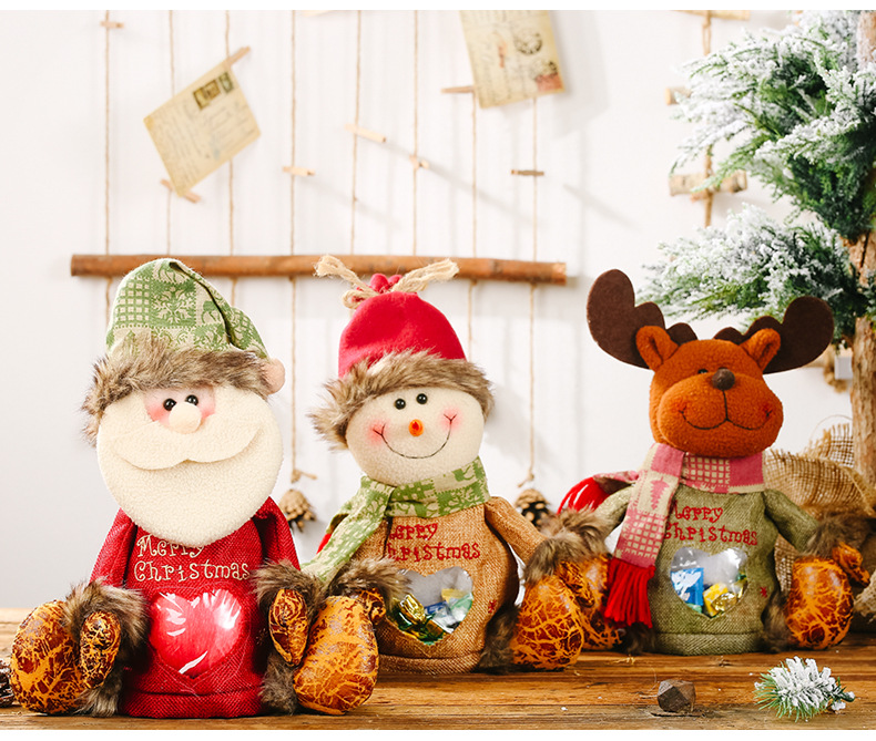 50g Weight Christmas Festival Creative Christmas Decoration Cartoon Tote Bag 14