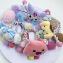 库洛米发圈儿童头绳可爱三丽鸥毛线卡通皮筋女孩扎马尾丸子头发饰