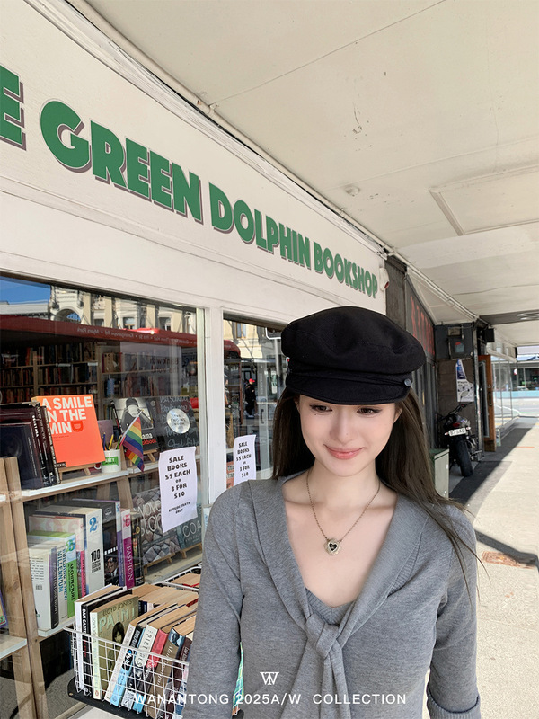 WANANTONG 常春藤学院 高捻仿莱塞尔 系带海军领上衣女秋季|undefined
