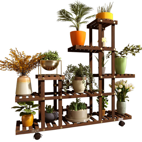 Balcony decorative flower rack multi-layer indoor storage rack home living room succulent floor-standing flower pot rack type A