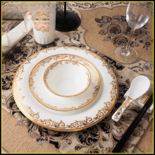 酒店厨房餐饮盘子陶瓷碟碗摆台套装会所包厢骨瓷餐具