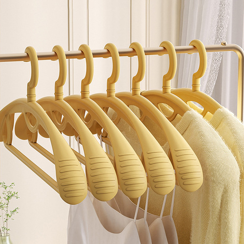 Ten clothes hangers wholesale multifunctional wide shoulder non-slip drying rack thickened clothes drying support clothes hanging plastic rack clothes drying rack
