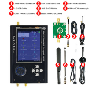 Cross-border hackrf one portapack H2 radio transceiver receiving SDR software development kit