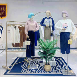 正品大牌折扣女装品牌撤柜女款一手货源批发尾货杂款卫衣原单春装