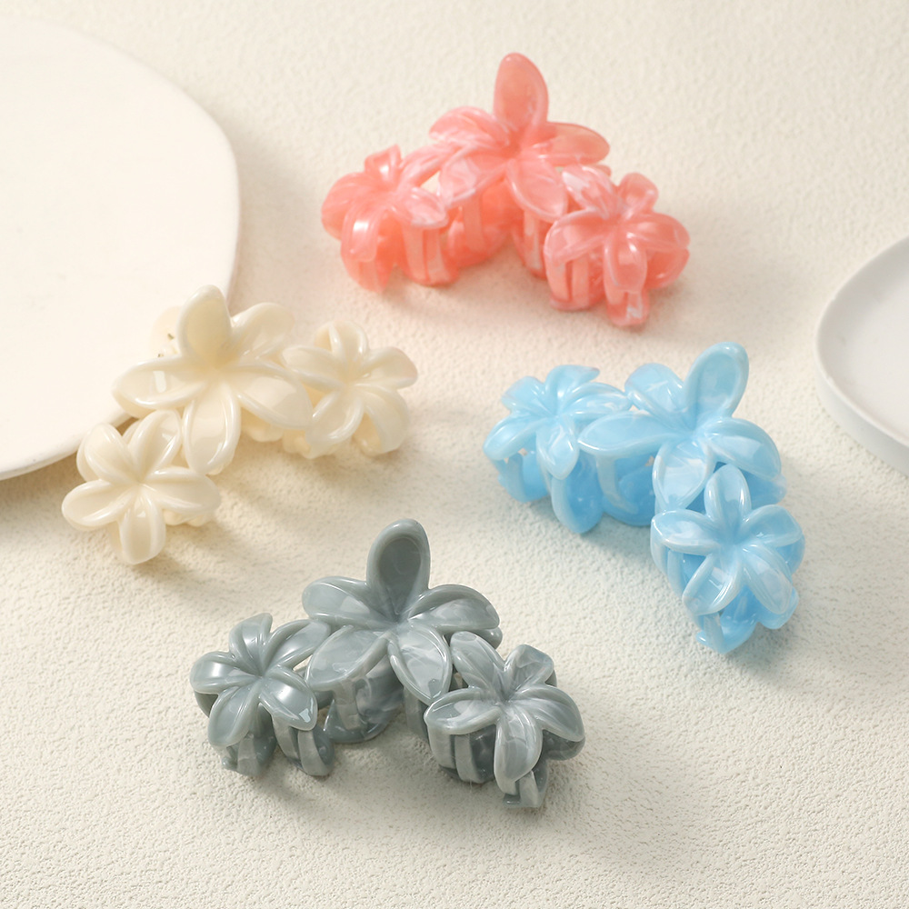 55g Weight Hair Clip, Hair Claws Hair Accessories Type 1 Piece Quantity Holiday Occasion ABS Material Flower, Fish, Shark, Plumeria Pattern All Seasons Season Women's Gender Sweet Style Sweet Women's Flower Fish Shark ABS Hair Clip Hair Claws 4