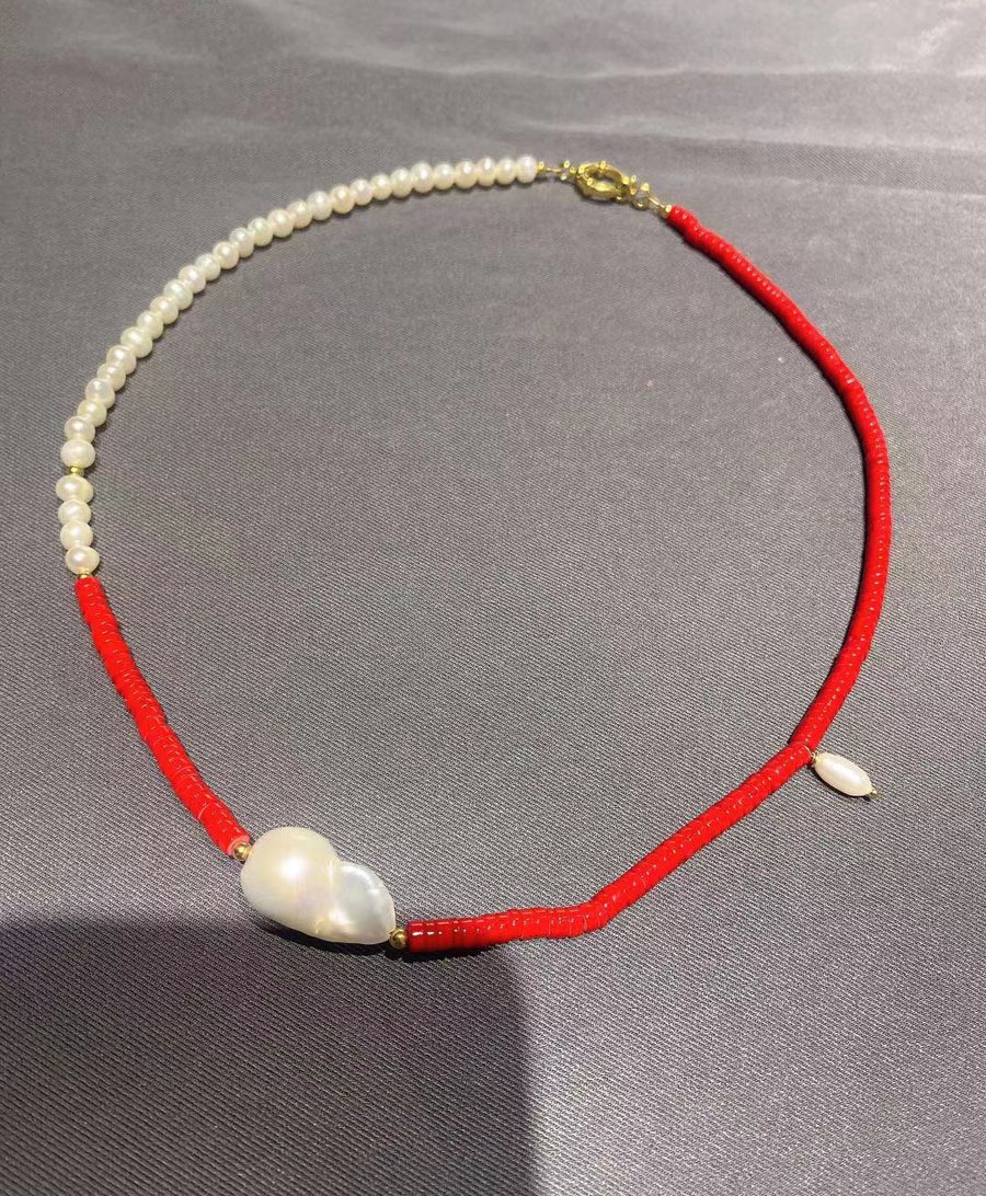 32g Weight Bracelets, Necklace Classification 2 PCS/Package Quantity Holiday, Daily Occasion Beaded, Freshwater Pearl, Titanium Steel Material Geometric Pattern Women's Gender Casual, Simple Style Style 2 PCS/Package Beaded Freshwater Pearl Titanium Steel Freshwater Pearl Jewelry Sets 14