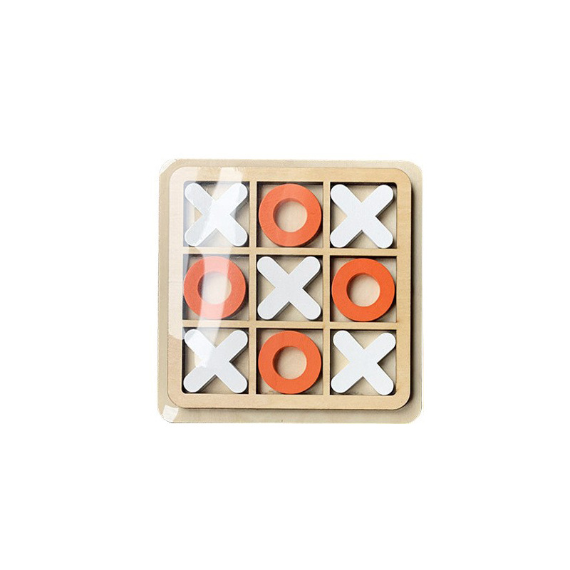 XO Tic-tac-toe tic tac toe casual battle puzzle board game stall nine Gong grid wooden toy