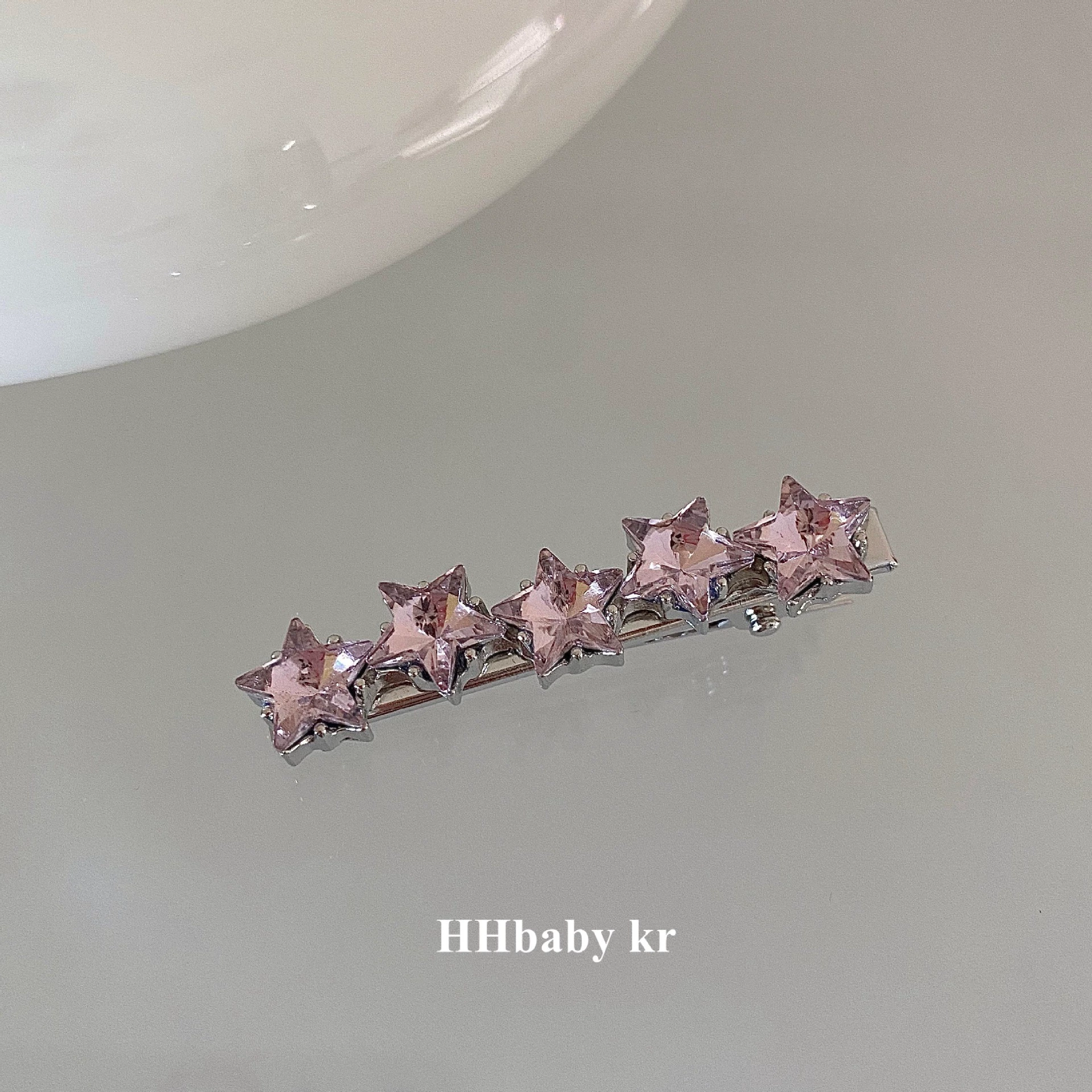 【HHBABY KR】Сладкие крутые допаминовые аксессуары y2k супер блестящая серебряная металлая звезда заколка для волос