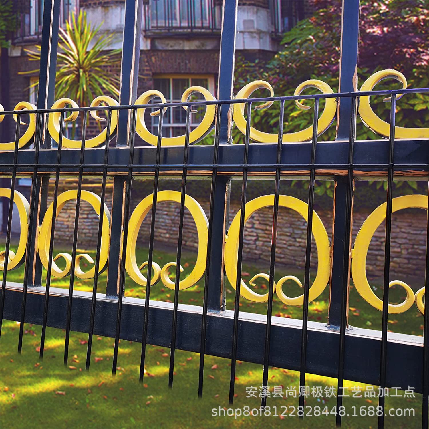 跨境亚马逊专供铁艺户外篱笆园林庭院落地小户型插地栅栏动物围栏