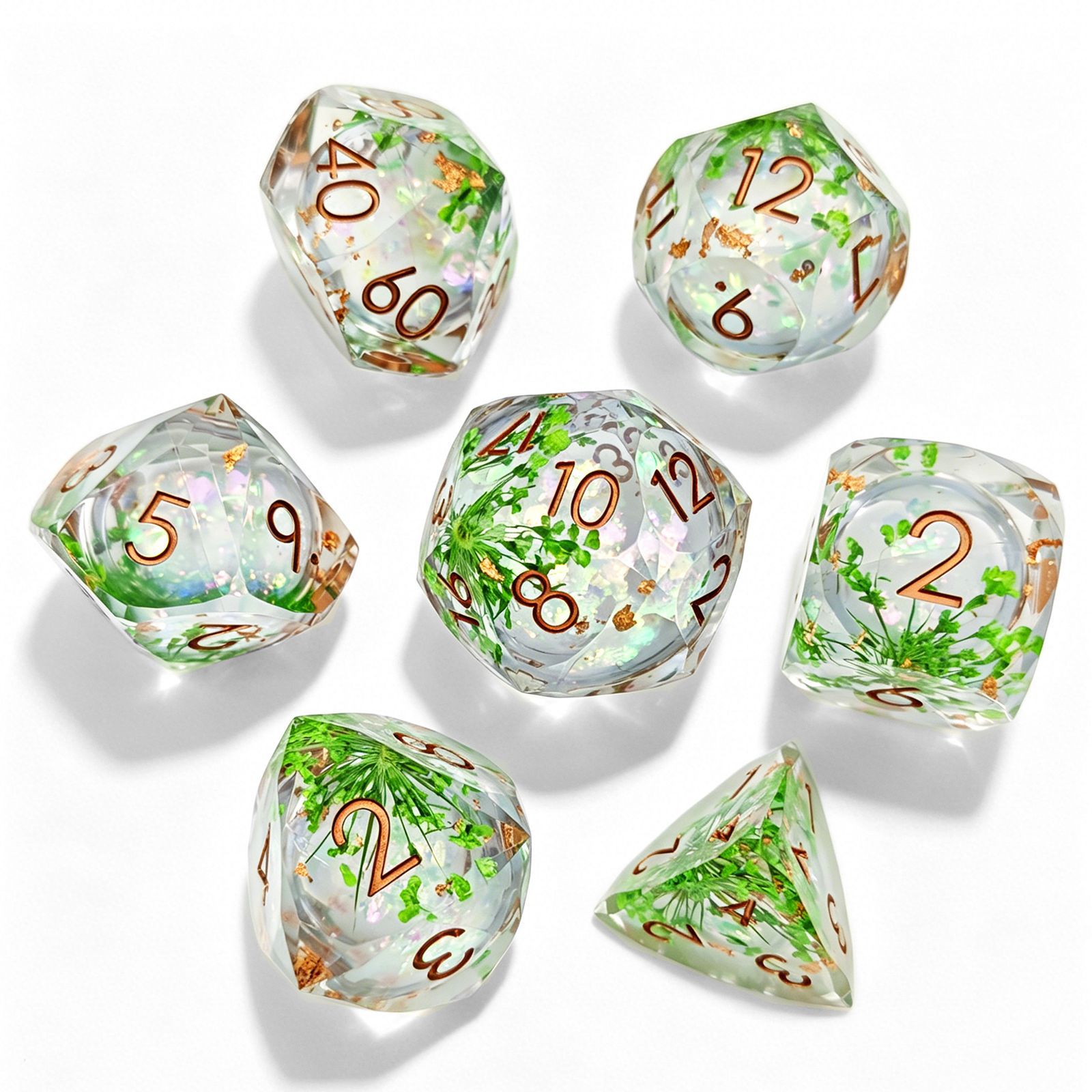 树脂多切面骰子套装DND龙与地下城多面体骰子COC跑团游戏骰子DICE