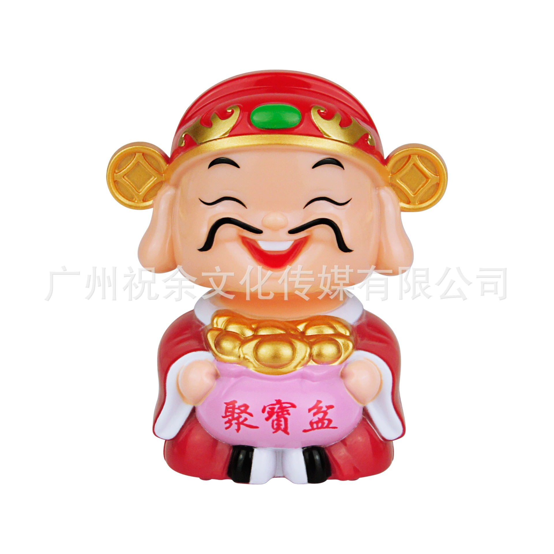 Новый 2-дюймовый солнечный Power Новый год благодарность Zhao cai Zhao shenye настольные автомобильные принадлежности украшения открытие подарков