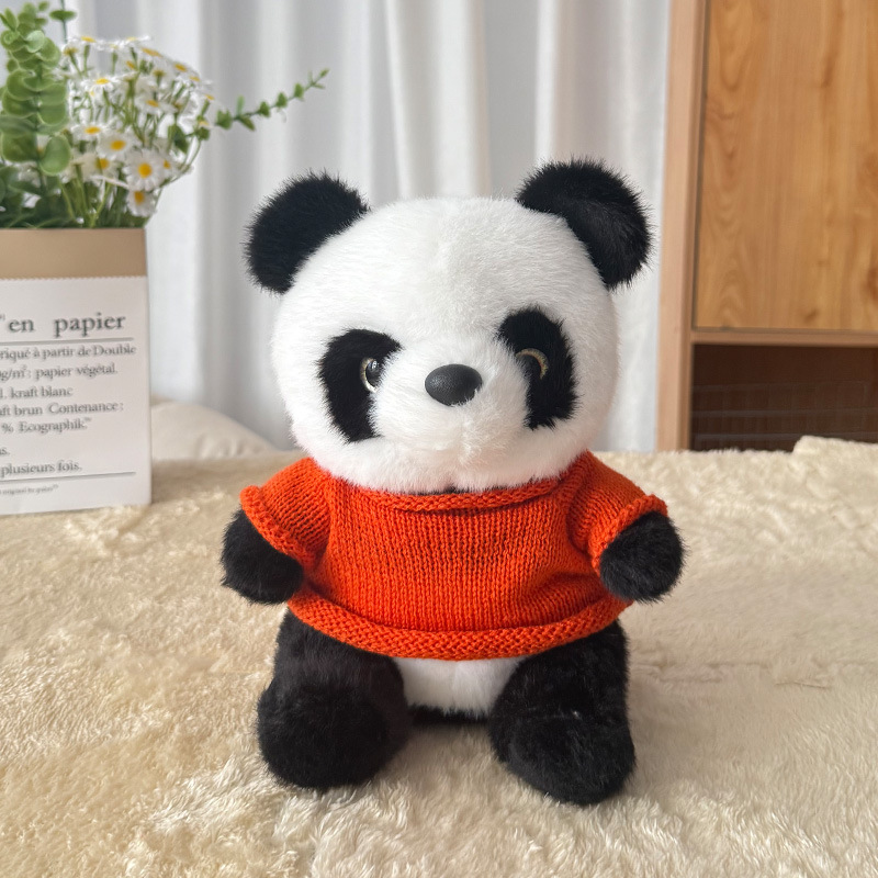 Muñeca panda muñeca muñeca de peluche muñeca de ropa muñeca Sichuan regalo de cumpleaños impresa logotipo